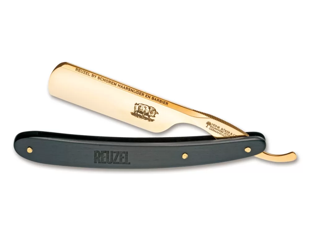 Böker Manufaktur Solingen Golden Reuzel Razor Axe> 6/8" Straight Razors