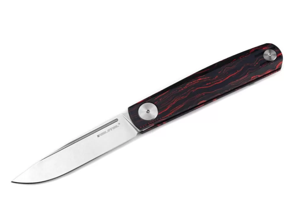 Clearance Real Steel Gslip Compact Damascus G10 Ocean Red