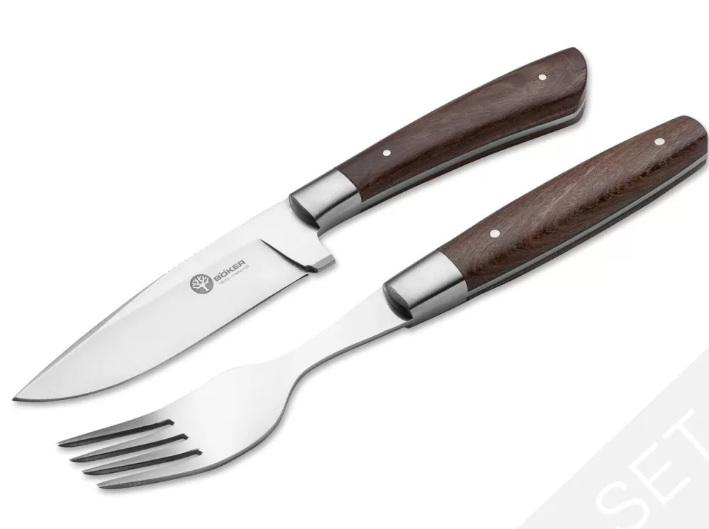 Böker Arbolito Guyacan Steak Cutlery Set> Steak Cutlery