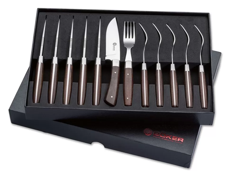 Böker Arbolito Guyacan Steak Cutlery Set> Steak Cutlery