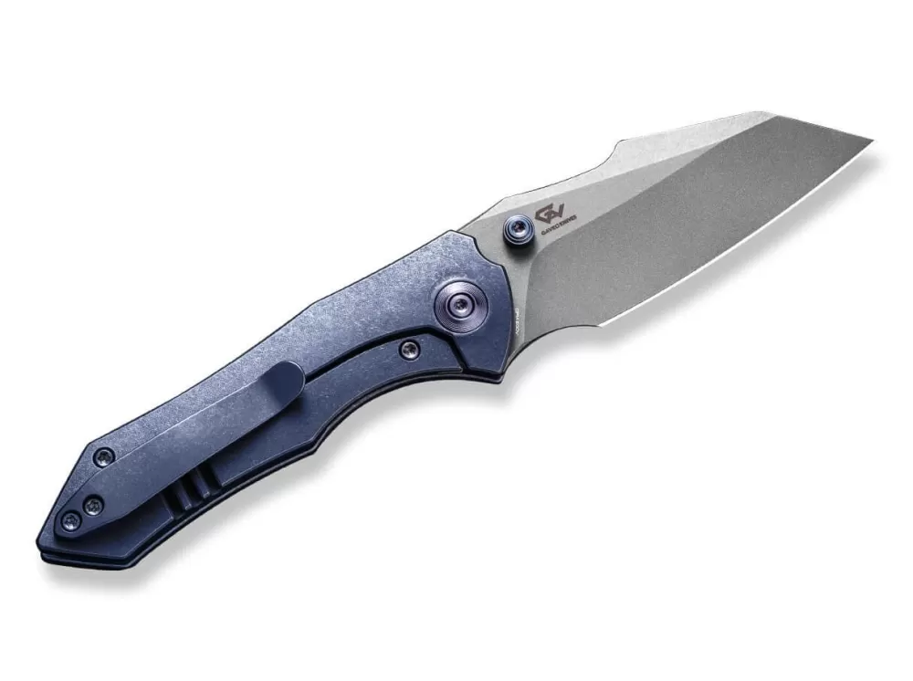 Clearance WE Knife High-Fin Titanium Blue