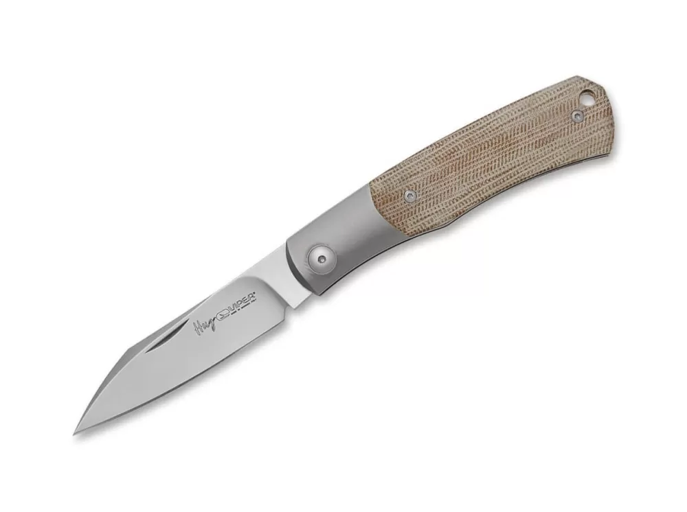 Hot Viper Hug Titanium Micarta Brown