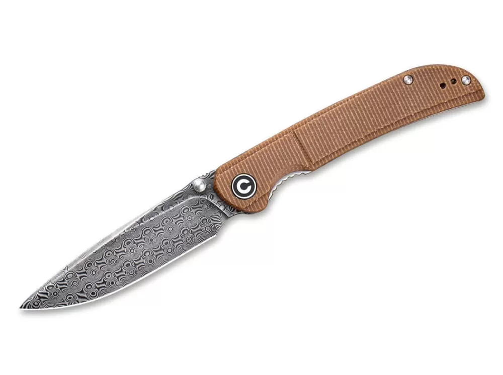 Flash Sale CIVIVI Imperium Damascus Micarta Brown