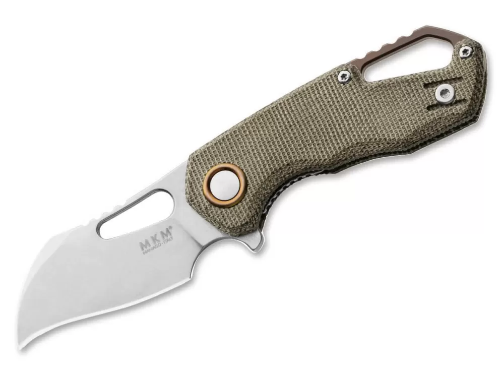 Hot MKM Isonzo M390 Hawkbill Micarta Green