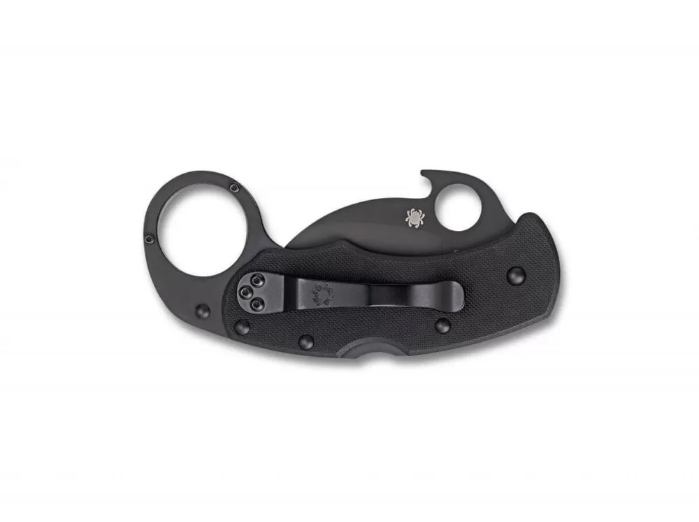 New Spyderco Karahawk Black G10 Black Blade