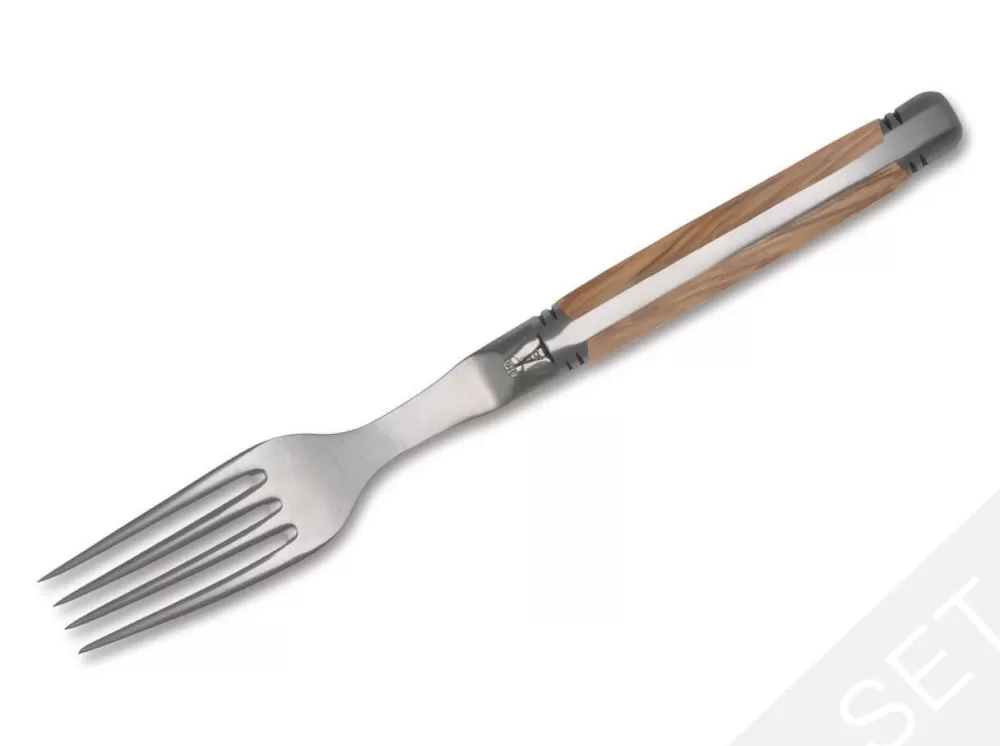 Goyon-Chazeau Laguiole Steak Fork Set Wood Variation> Steak Cutlery