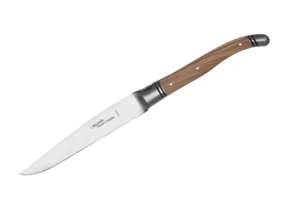 Goyon-Chazeau Laguiole Steak Knife Olive Wood> Steak Cutlery