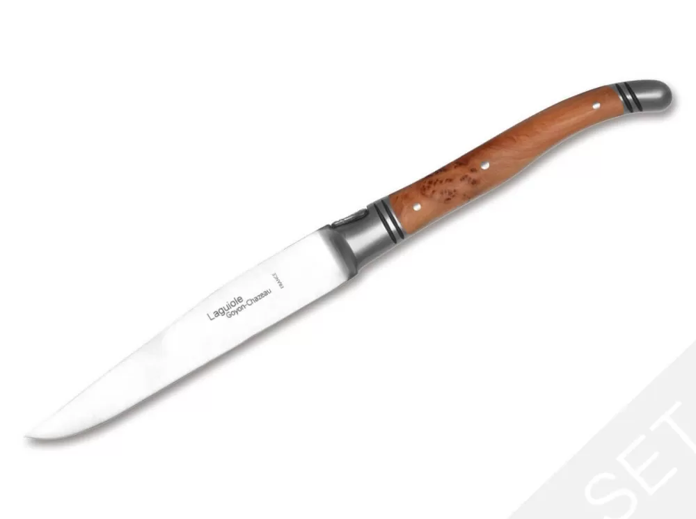 Goyon-Chazeau Laguiole Steak Knife Set Juniper> Laguiole Knives