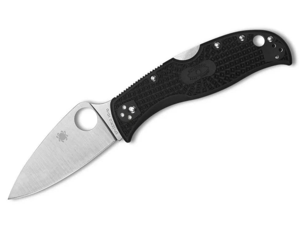 Fashion Spyderco Leafjumper Frn Black Plainedge