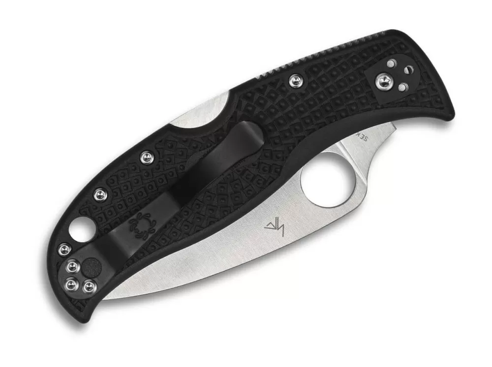 Fashion Spyderco Leafjumper Frn Black Plainedge