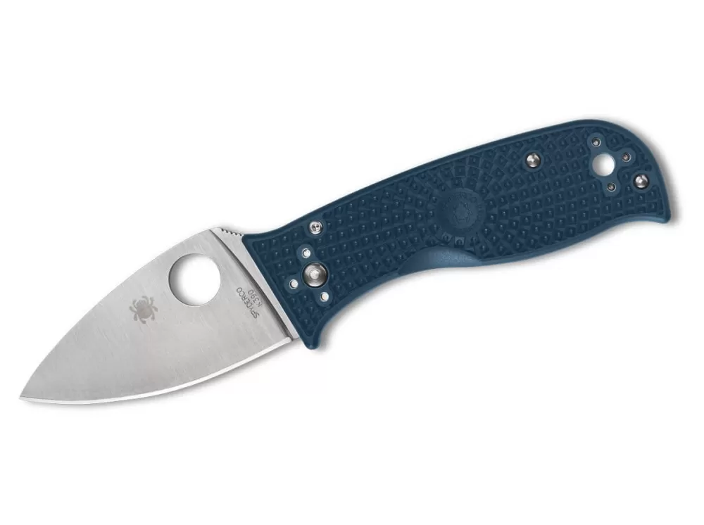 Hot Spyderco Lil' Temperance 3 Lightweight K390 Blue Plainedge