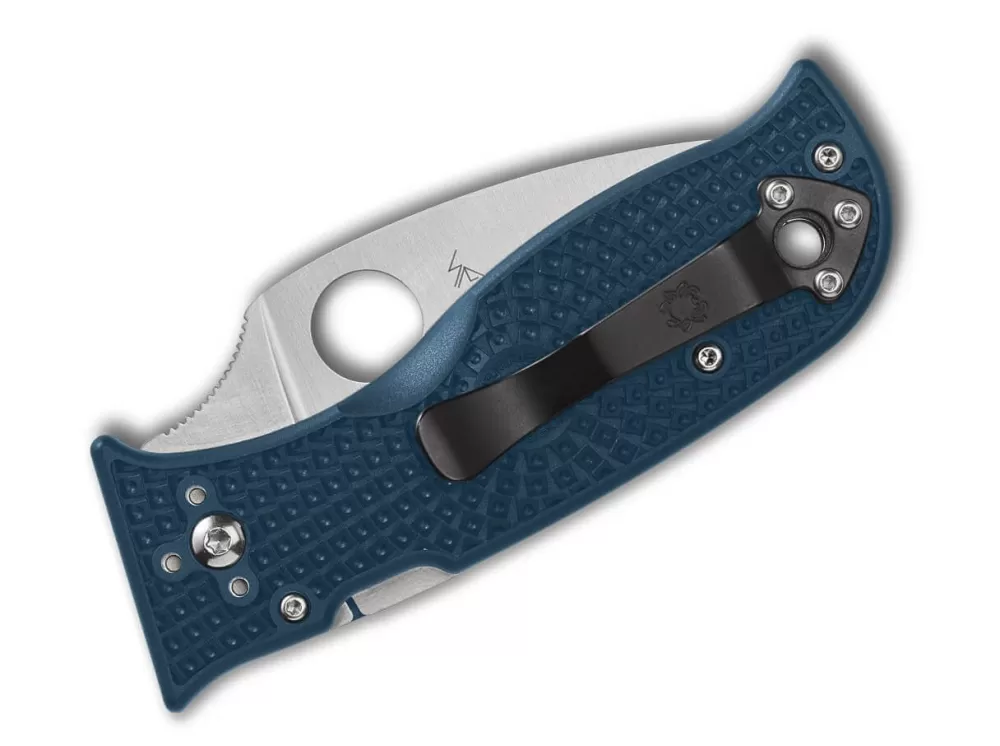 Hot Spyderco Lil' Temperance 3 Lightweight K390 Blue Plainedge