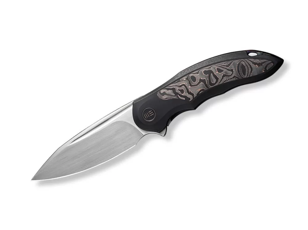 Fashion WE Knife Makani Titanium Black Copper Foil Carbon