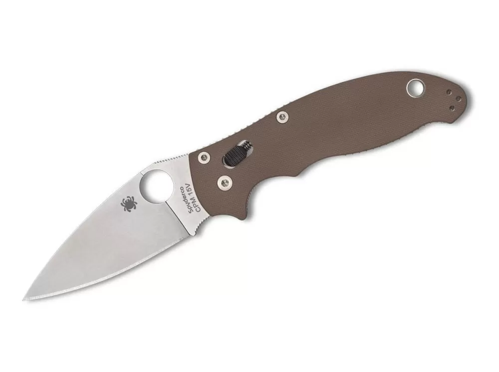 Shop Spyderco Manix 2 G10 Brown Cpm 15V Sprint Run Plainedge