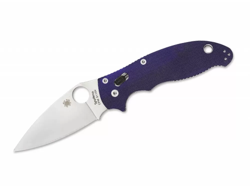 Shop Spyderco Manix 2 Plain Dark Blue