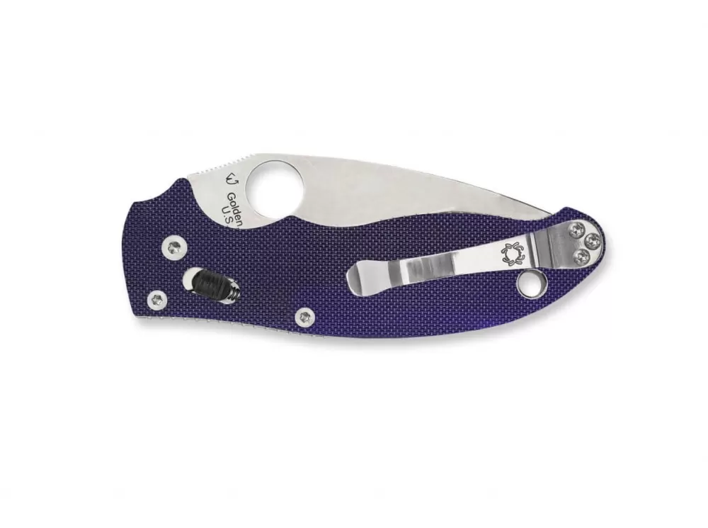 Shop Spyderco Manix 2 Plain Dark Blue