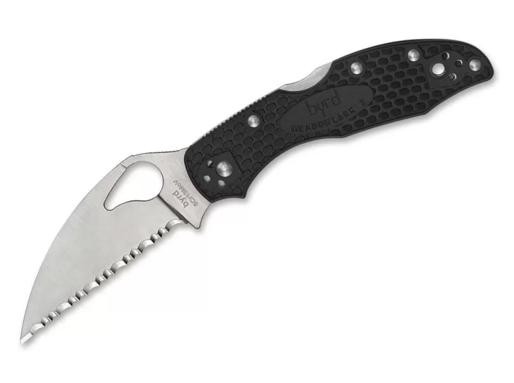 Discount Byrd Meadowlark 2 Lightweight Wharncliffe Black Spyderedge