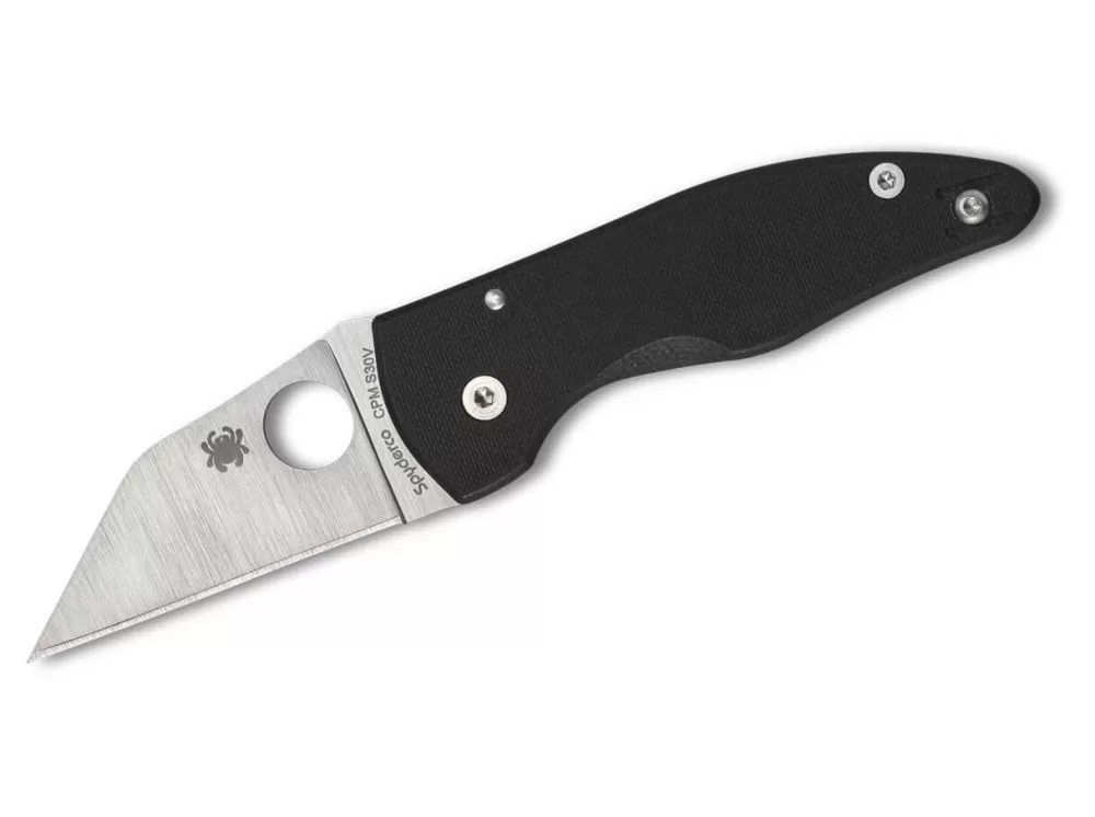 Shop Spyderco Microjimbo G10 Black Plainedge