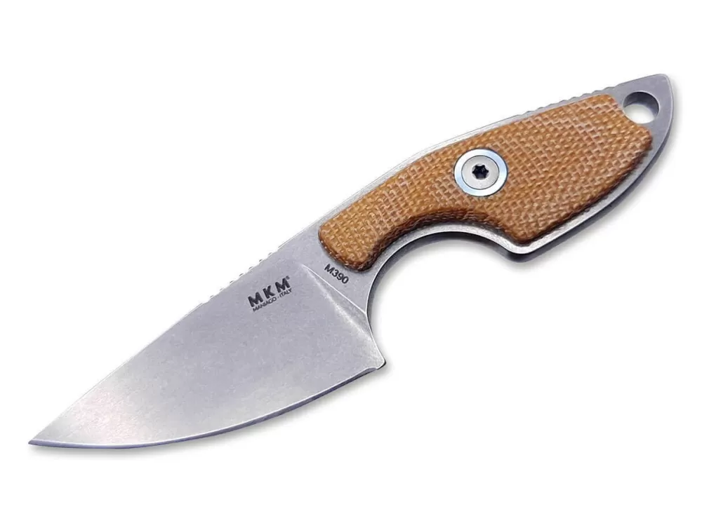 MKM Mikro 1 Micarta Brown> Neck Knives