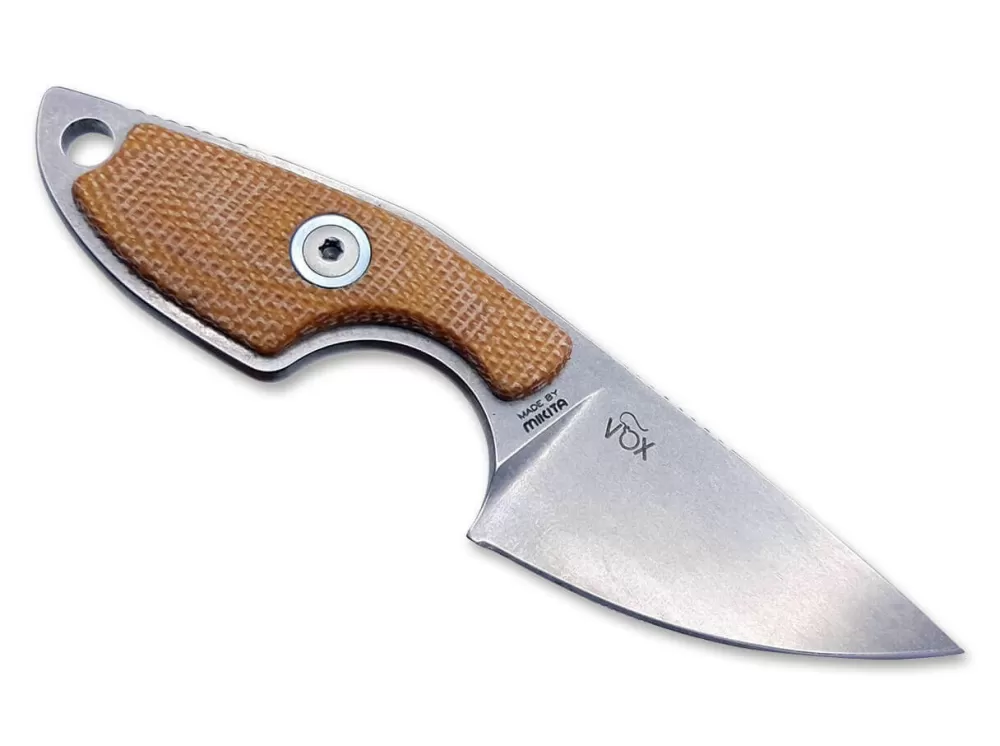 MKM Mikro 1 Micarta Brown> Neck Knives