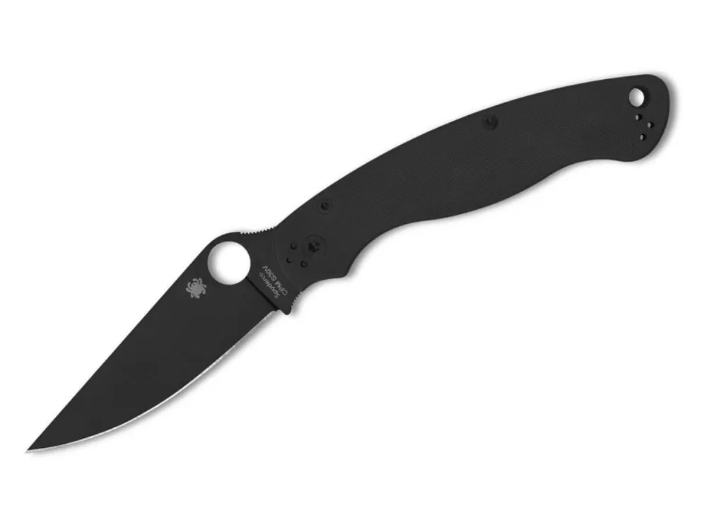 Sale Spyderco Military 2 G10 Black Blade Plainedge