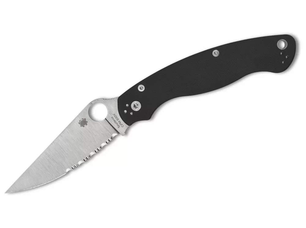 Outlet Spyderco Military 2 G10 Black Combinationedge