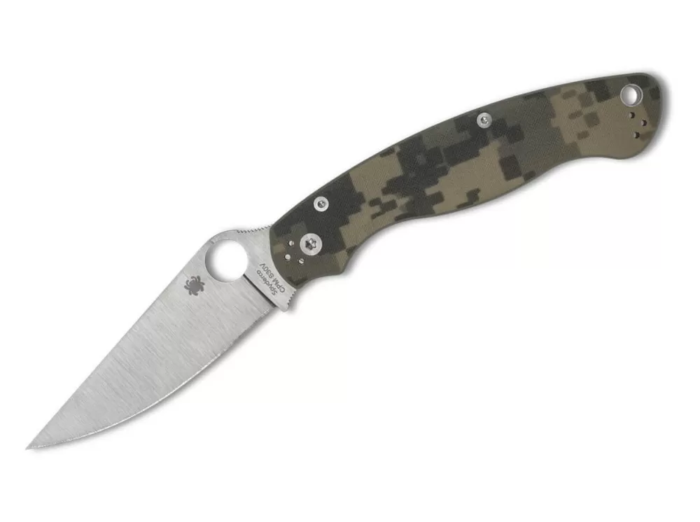 Cheap Spyderco Military 2 G10 Digital Camo Plainedge