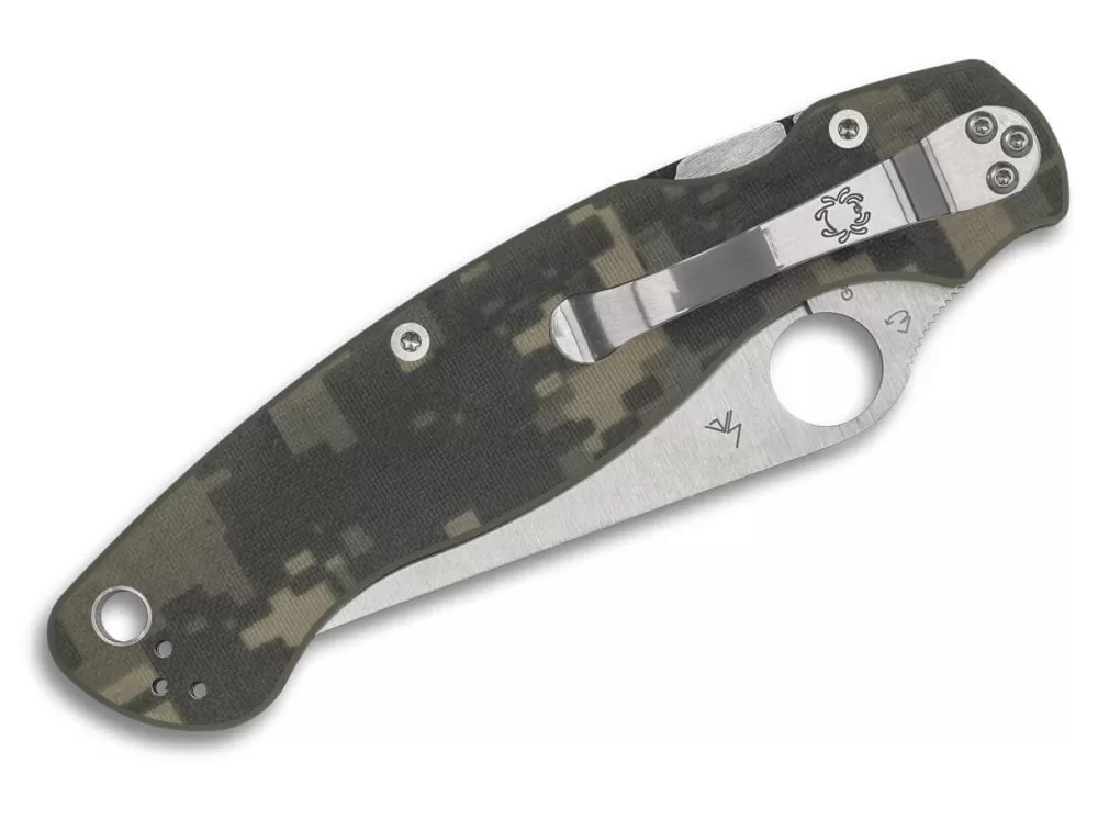 Cheap Spyderco Military 2 G10 Digital Camo Plainedge