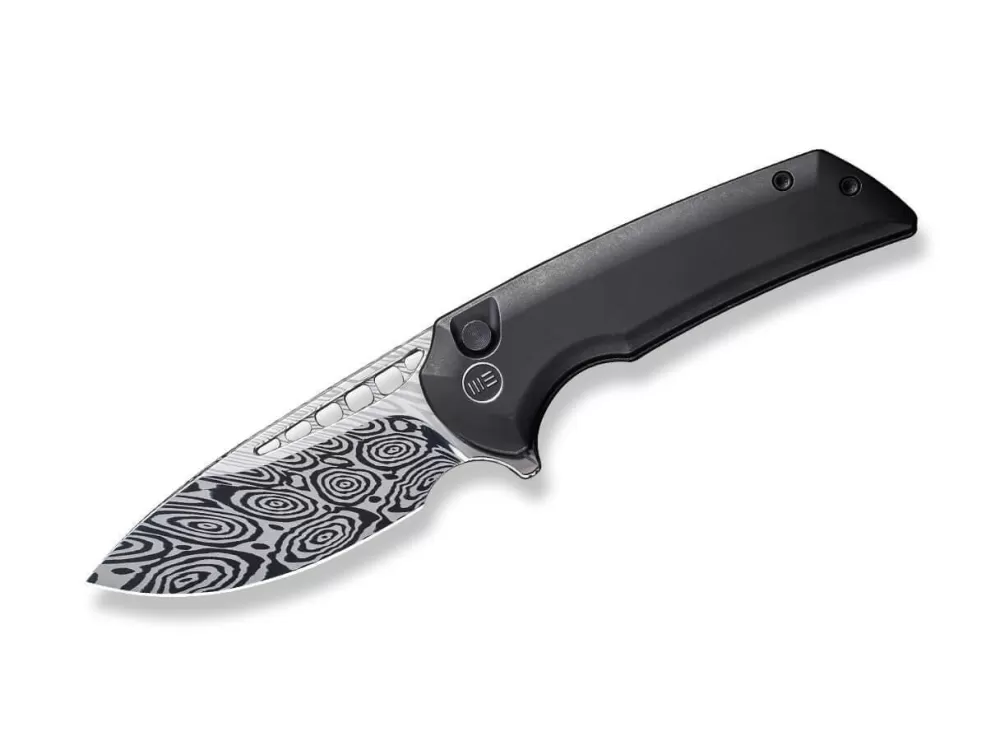 Cheap WE Knife Mini Malice Titanium Black Damascus