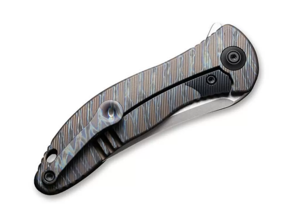 Shop WE Knife Mini Synergy Titan Tiger Stripe