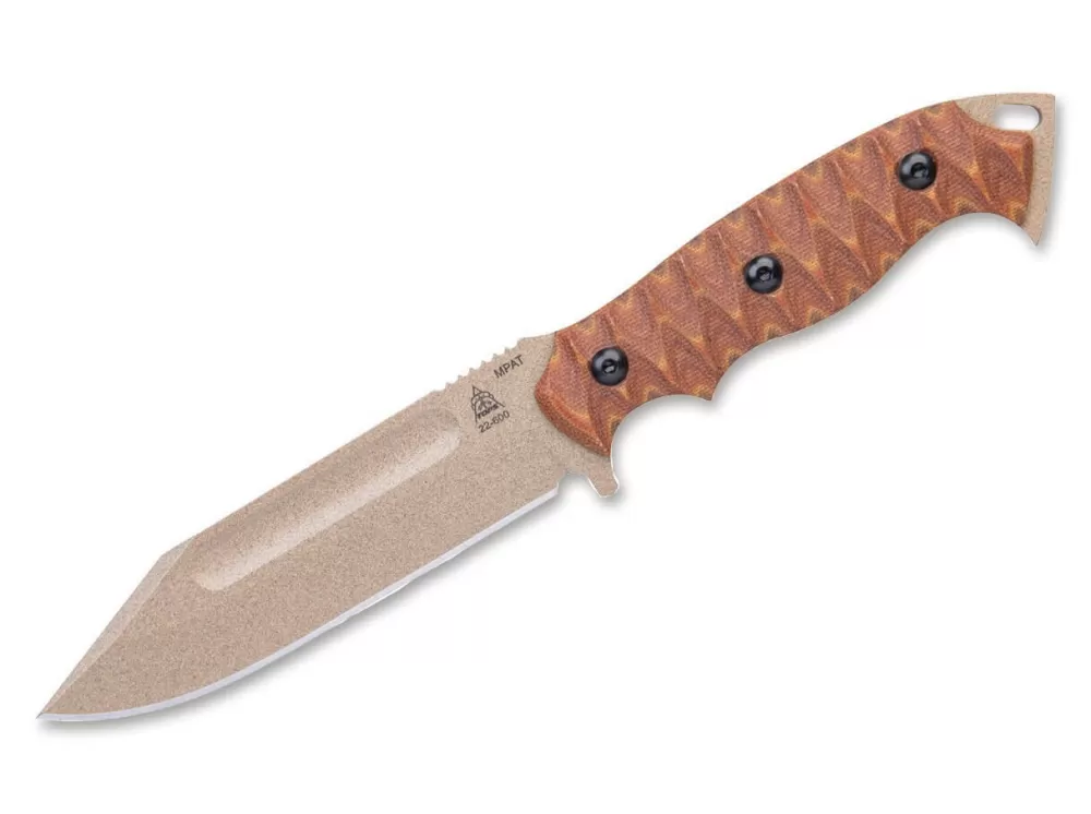 TOPS Knives M-Pat Tan Canvas Micarta> Outdoor Knives