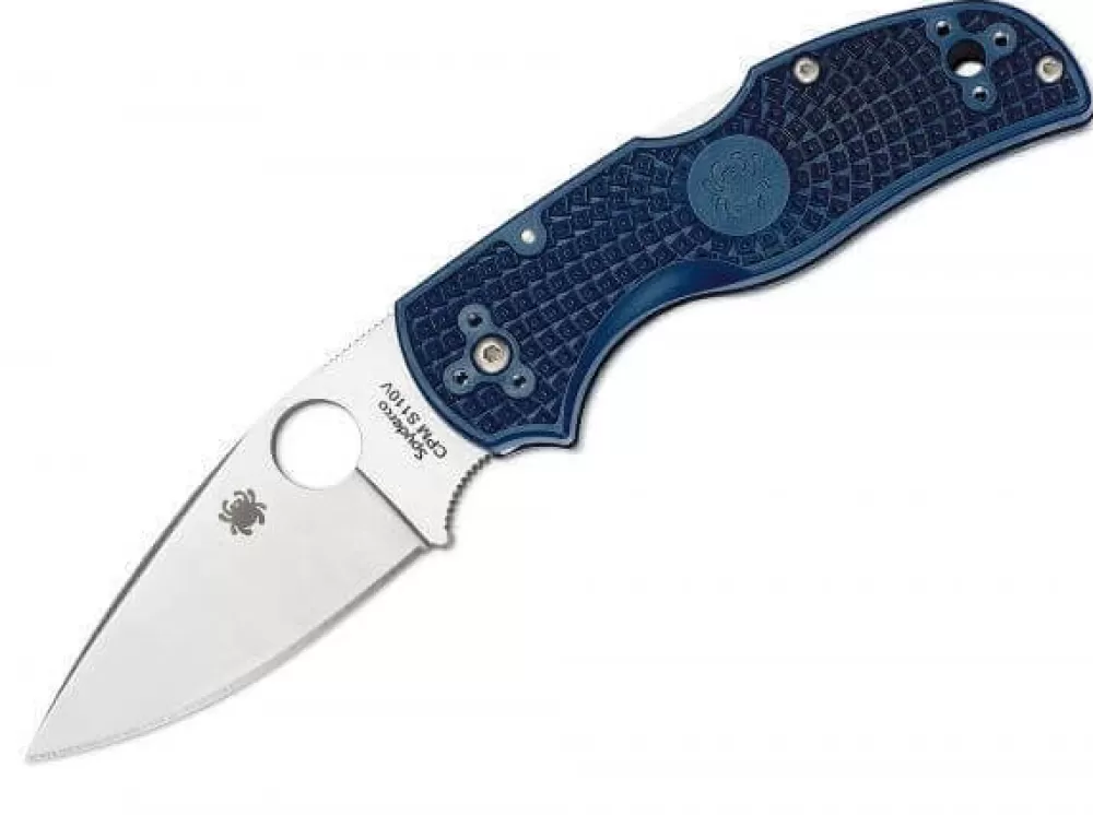 Shop Spyderco Native 5 Lightweight Dark Blue Backlock