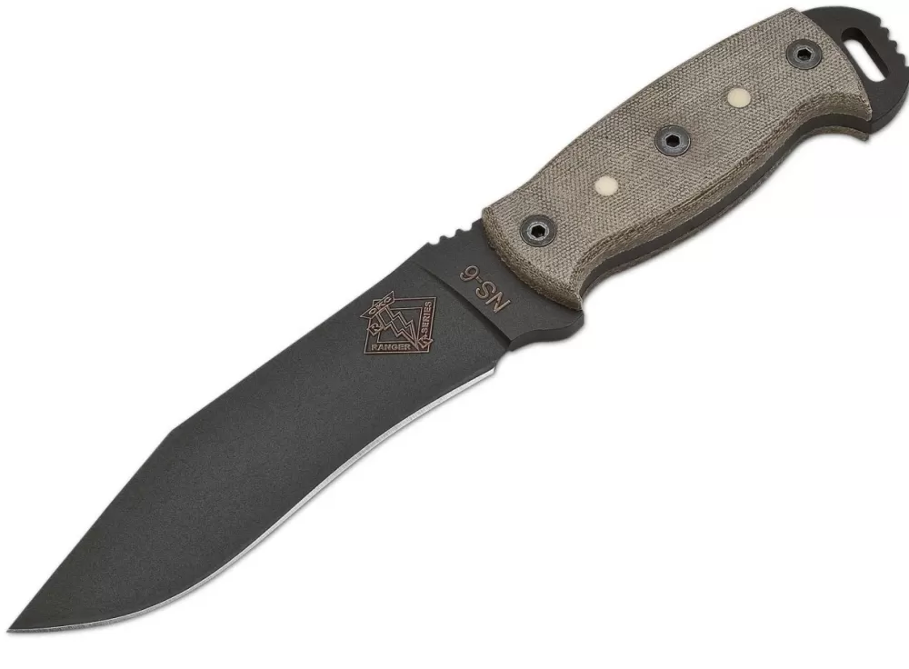 Ontario Ns6 Black Micarta Flor Drops> Outdoor Knives