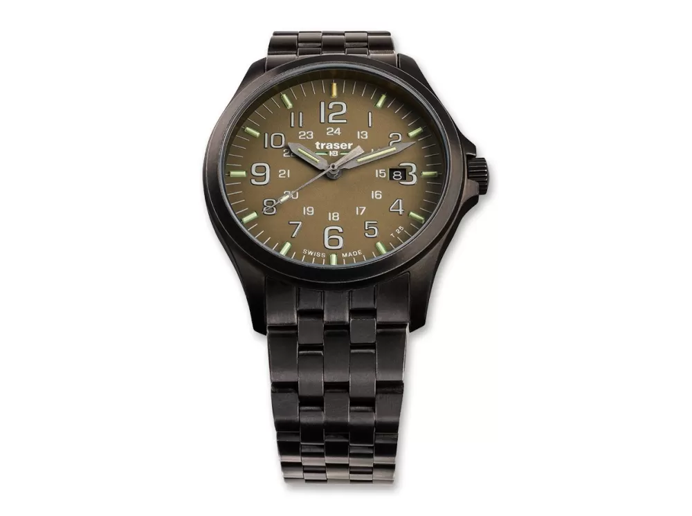 Traser P67 Officer Pro Gunmetal Khaki Steel> Tactical Watches