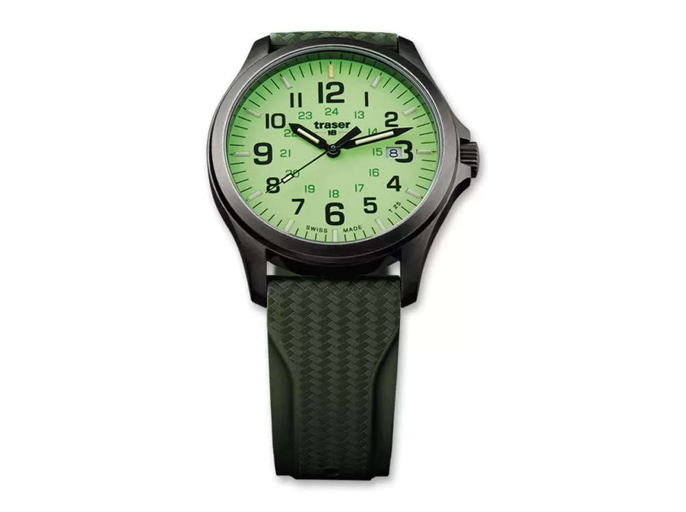 Traser P67 Officer Pro Gunmetal Lime Rubber> Tactical Watches