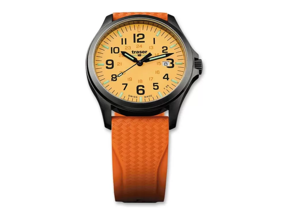 Traser P67 Officer Pro Gunmetal Orange Rubber> Tactical Watches