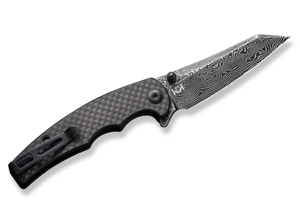 Best Sale CIVIVI P87 Twill Carbon Damascus