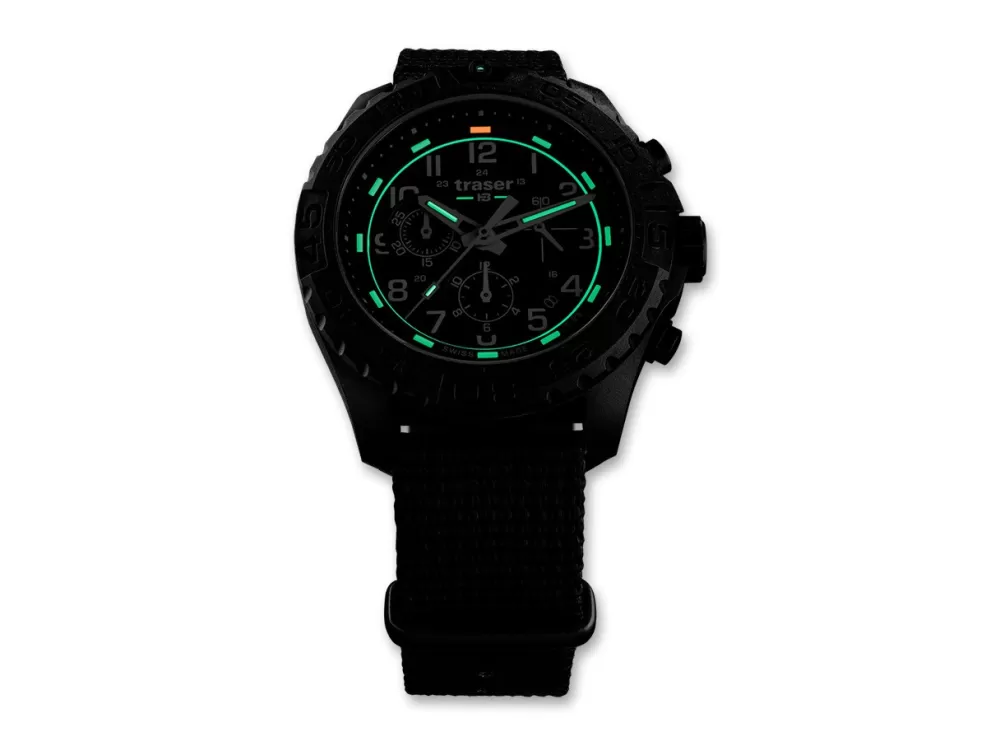 Traser P96 Odp Evolution Chrono Black Nato> Tactical Watches