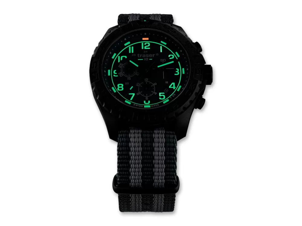 Traser P96 Odp Evolution Chrono Green Nato> Tactical Watches