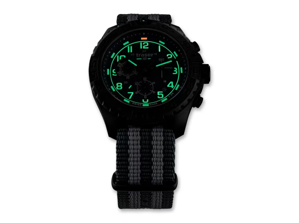 Traser P96 Odp Evolution Chrono Grey Nato> Tactical Watches