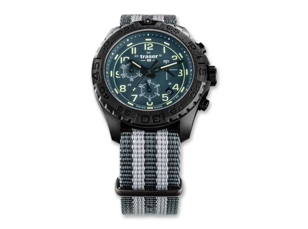 Traser P96 Odp Evolution Chrono Petrol Nato> Tactical Watches