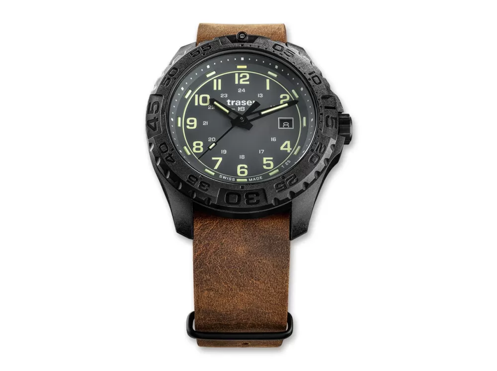 Traser P96 Odp Evolution Grey Leather> Tactical Watches