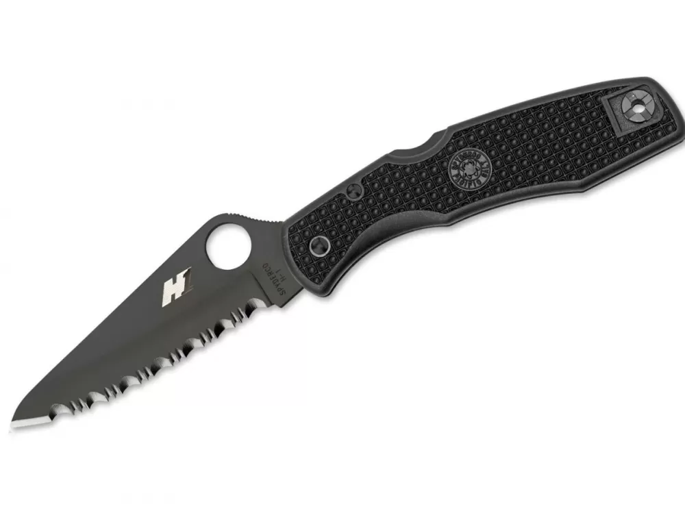 Outlet Spyderco Pacific Salt Black Serrated