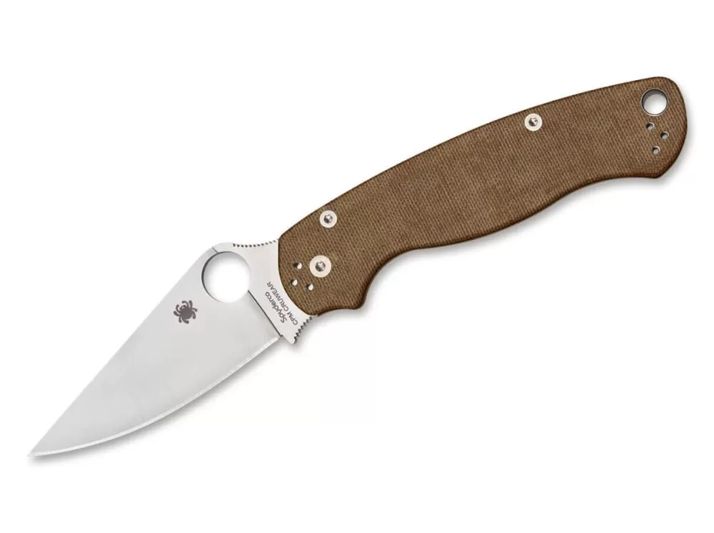 Discount Spyderco Para Military 2 Brown Micarta Cruwear