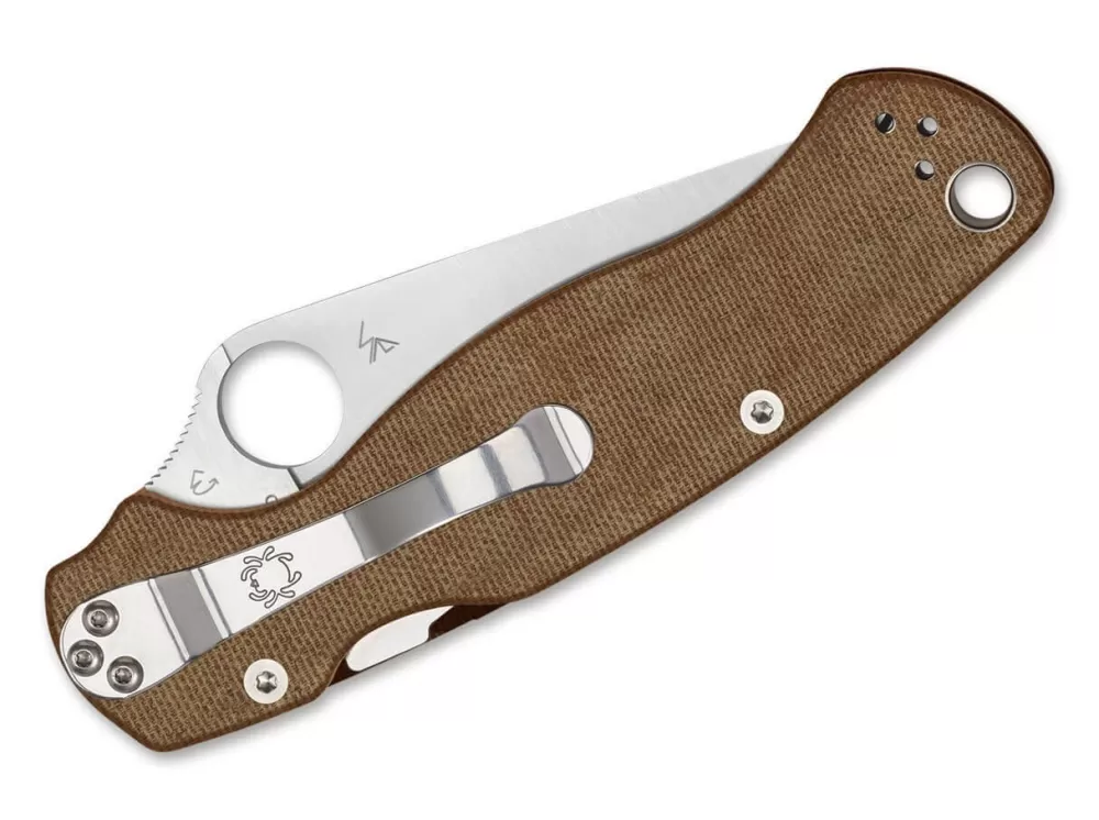 Discount Spyderco Para Military 2 Brown Micarta Cruwear