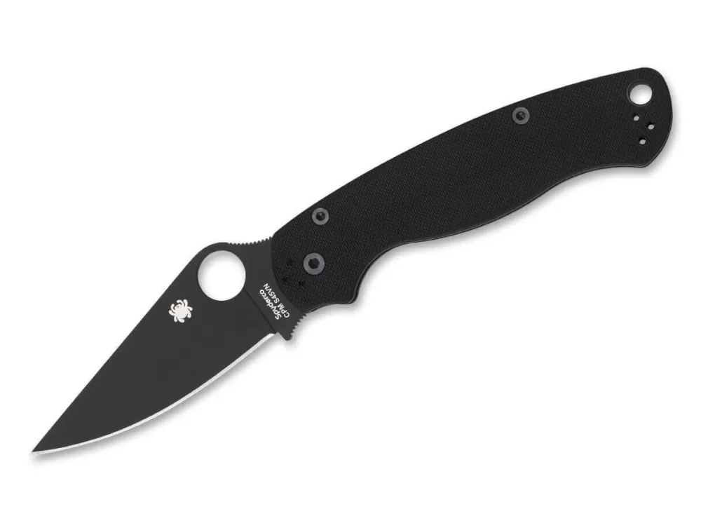 Hot Spyderco Para-Military 2 Black G10 Plain