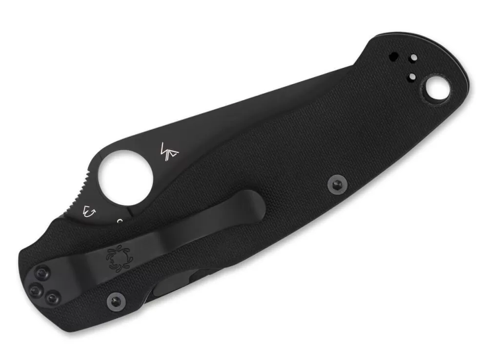 Hot Spyderco Para-Military 2 Black G10 Plain