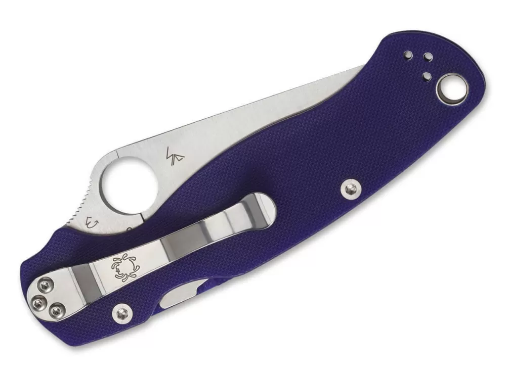 Clearance Spyderco Para-Military 2 Dark Blue