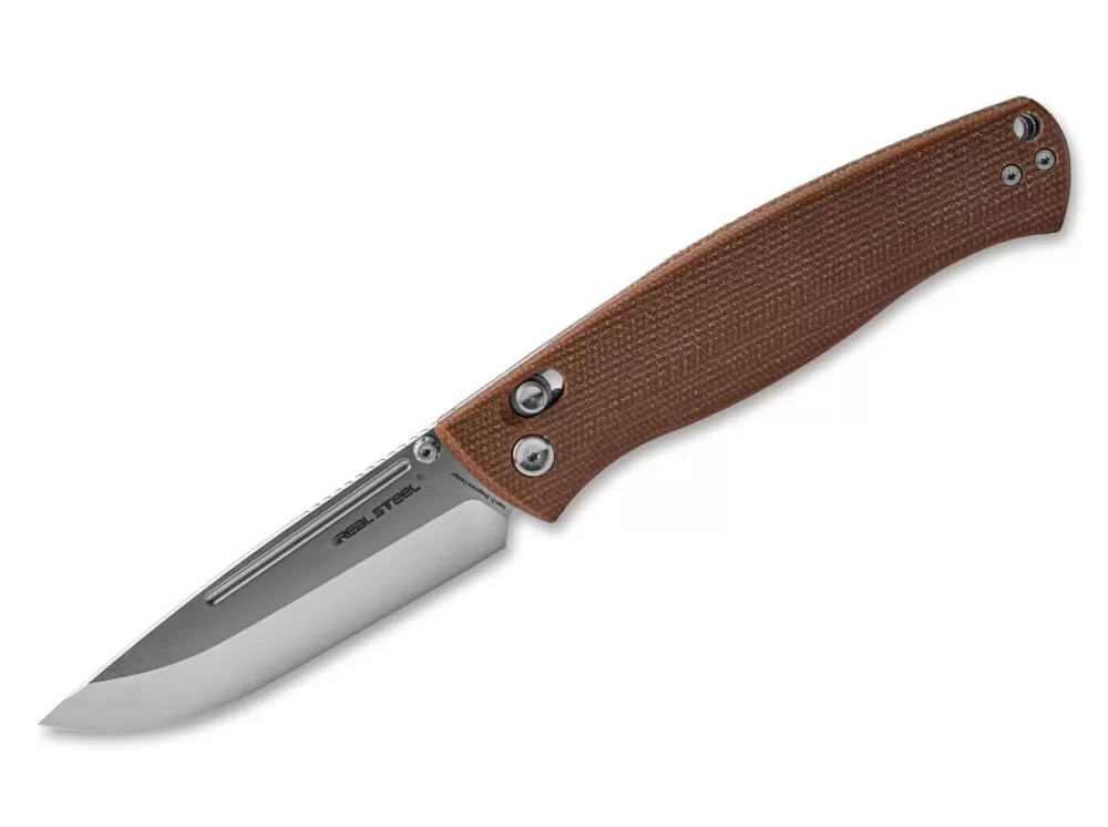 Cheap Real Steel Pathfinder Folder Micarta Brown