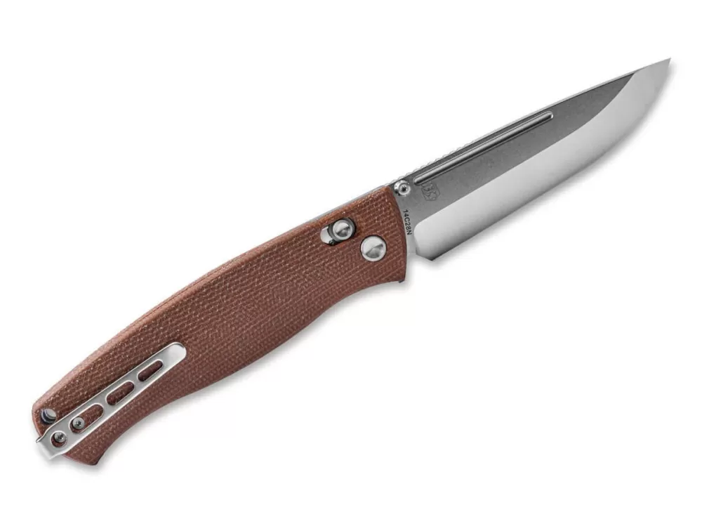 Cheap Real Steel Pathfinder Folder Micarta Brown